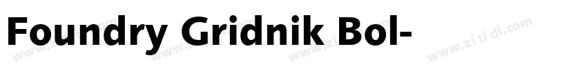 Foundry Gridnik Bol字体转换